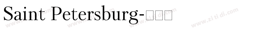 Saint Petersburg字体转换